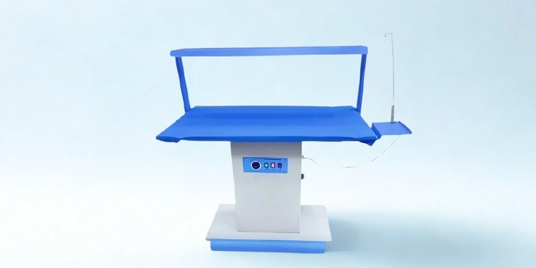 Steam vacuum table with temperature control for industrial pressing applications